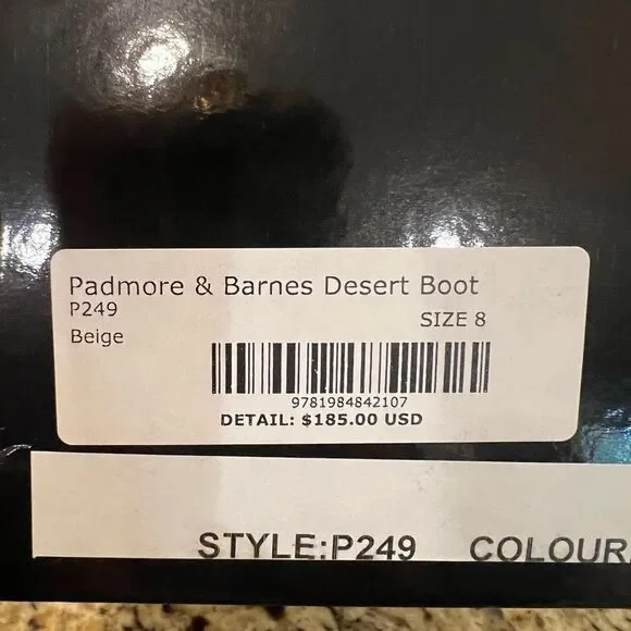 Padmore and Barnes X Alex mill desert boots size 8 NEW - Picture 7 of 8